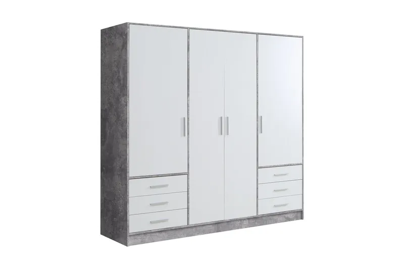 Ashgate Garderob 207 cm - Grå/Vit - Förvaring - Klädförvaring - Garderob & garderobssystem