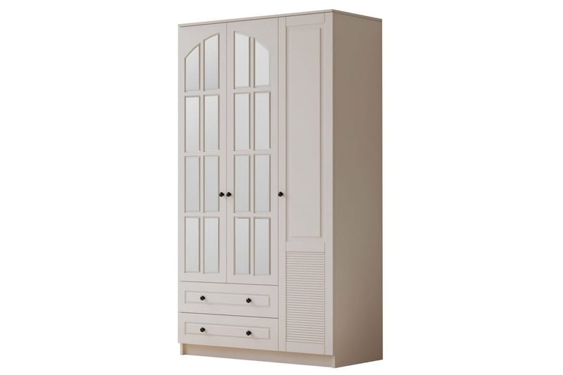 Astrel Garderobsskåp 105x184 cm - Matt Vit - Förvaring - Klädförvaring - Garderob & garderobssystem - Klädskåp & fristående garderob