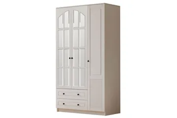 Astrel Garderobsskåp 105x210 cm - Matt Vit - Förvaring - Klädförvaring - Garderob & garderobssystem - Klädskåp & fristående garderob