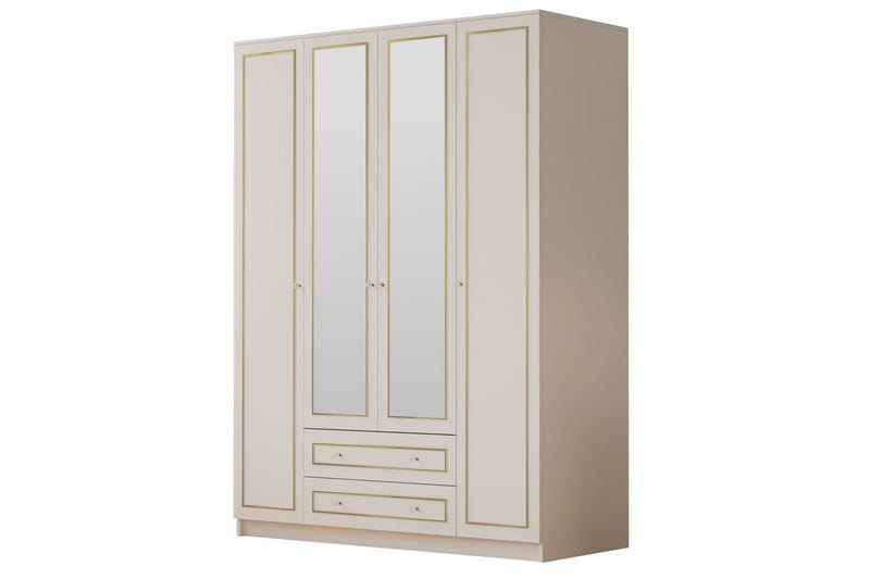 Auric Garderob 140x210 cm, Matt Vit