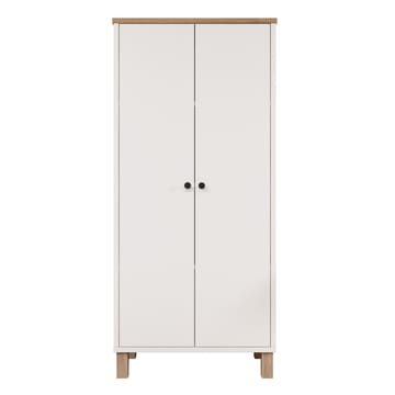 Avero Multifunktionsskåp 61x133,6x33 cm - Vit och ek - Förvaring - Klädförvaring - Garderob & garderobssystem - Klädskåp & fristående garderob