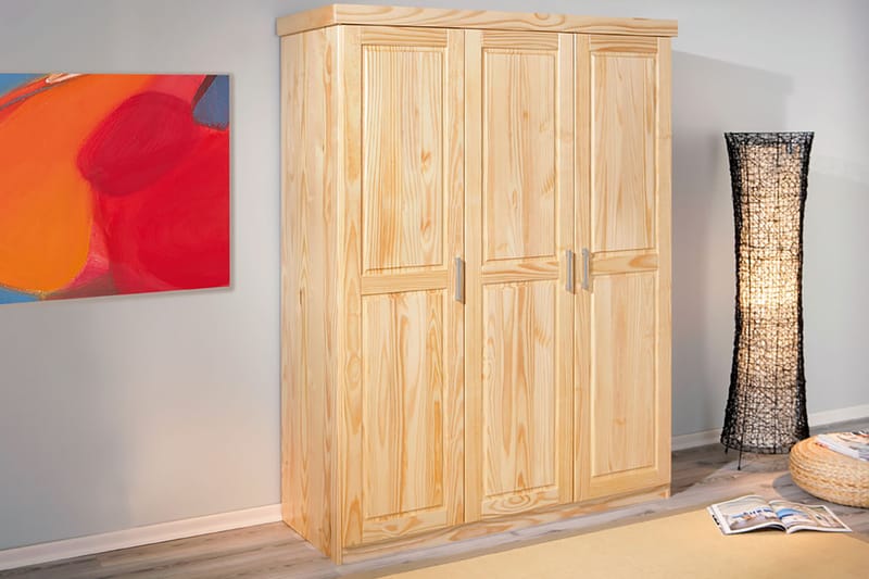 Bailey Garderob 140 cm - Furu - Förvaring - Klädförvaring - Garderob & garderobssystem