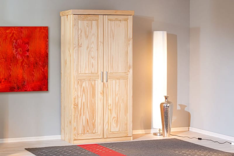 Bailey Garderob 95 cm - Furu - Förvaring - Klädförvaring - Garderob & garderobssystem