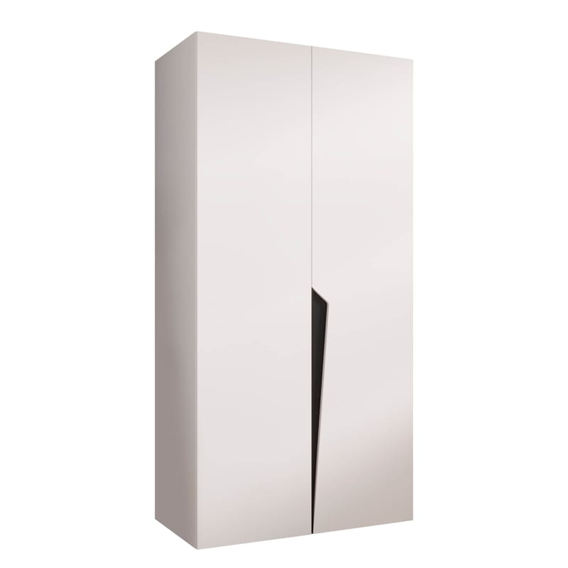 Barile Garderob 100 cm, Vit och svart