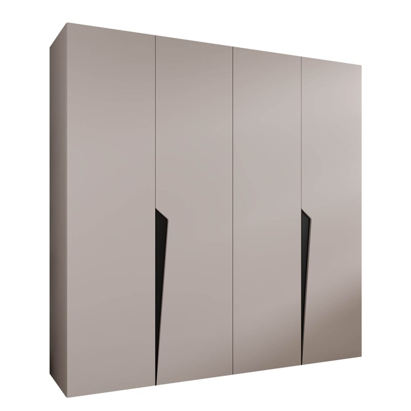 Barile Garderob 200 cm, Cashmere, svart