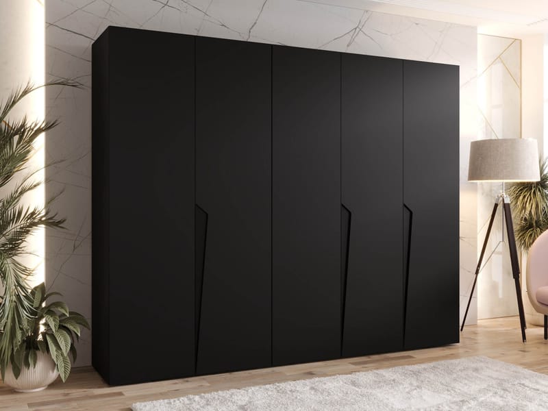Barile Garderob 250 cm - Svart - Förvaring - Klädförvaring - Garderob & garderobssystem - Klädskåp & fristående garderob