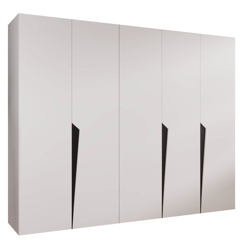 Barile Garderob 250 cm, Vit / svart