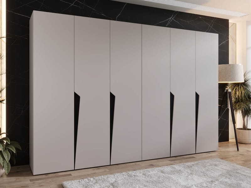 Barile Garderob 300 cm - cashmere, svart - Förvaring - Klädförvaring - Garderob & garderobssystem