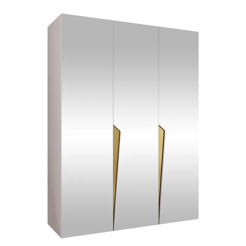Barile Garderob med spegel 150 cm - vit - Förvaring - Klädförvaring - Garderob & garderobssystem