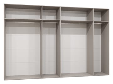 Barile Garderob med spegel 300 cm - svart - Förvaring - Klädförvaring - Garderob & garderobssystem - Klädskåp & fristående garderob