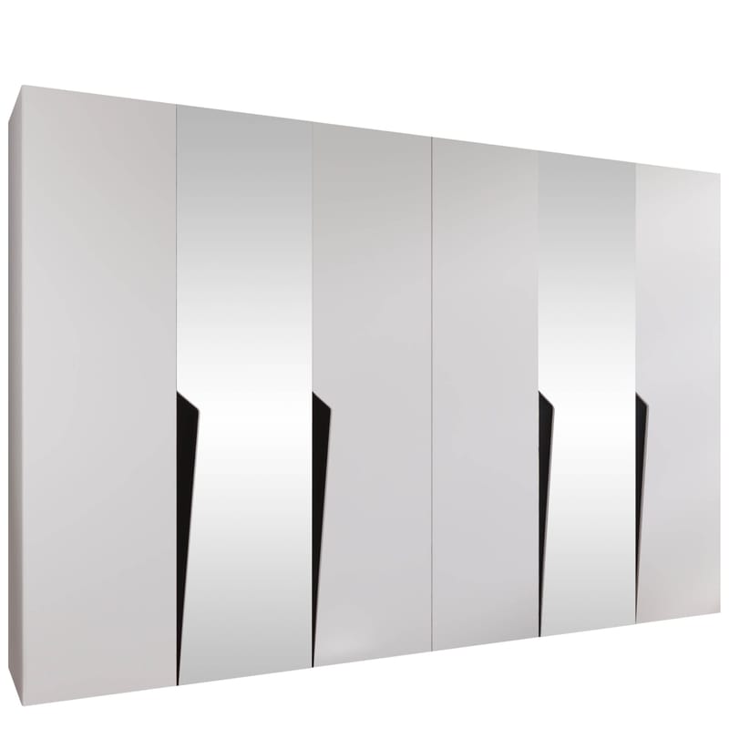 Barile Garderob med spegel 300 cm, vit