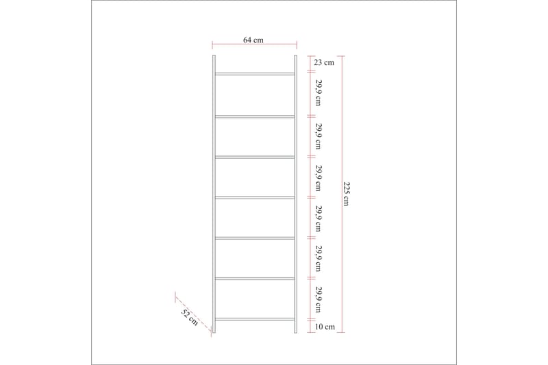 Batler Garderob 52x64 11 Hyllor 1 Dörr - Natur - Förvaring - Klädförvaring - Garderob & garderobssystem