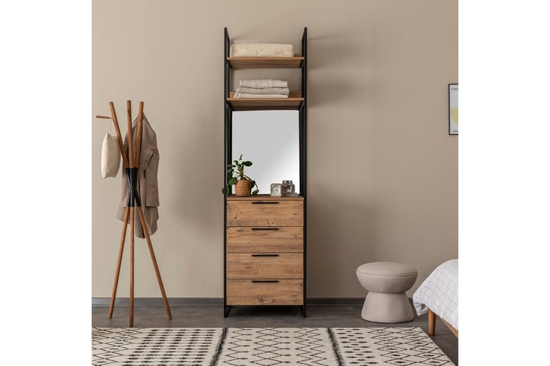 Batler Garderob 52x64 4 Skåp 13 Hyllor - Natur - Förvaring - Klädförvaring - Garderob & garderobssystem