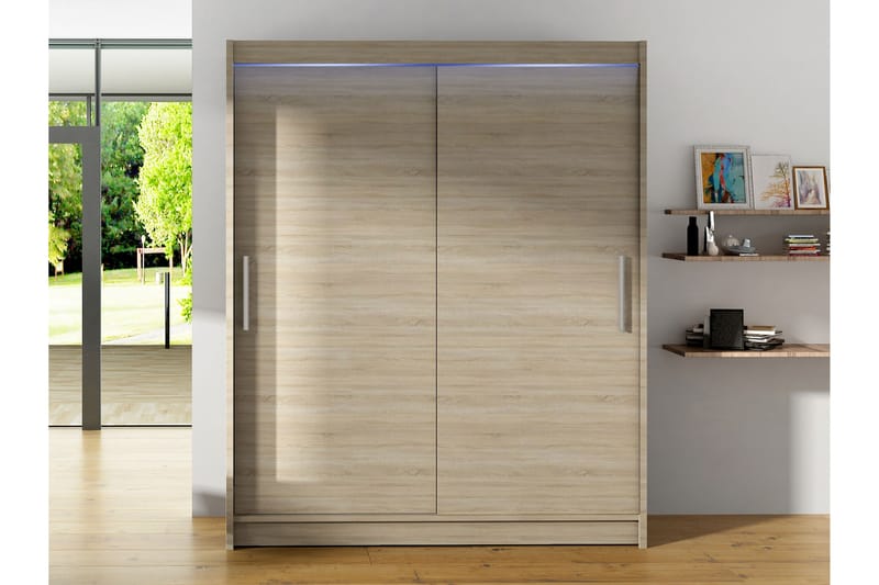 Bay Garderob 150x200 cm - Brun - Förvaring - Klädförvaring - Garderob & garderobssystem