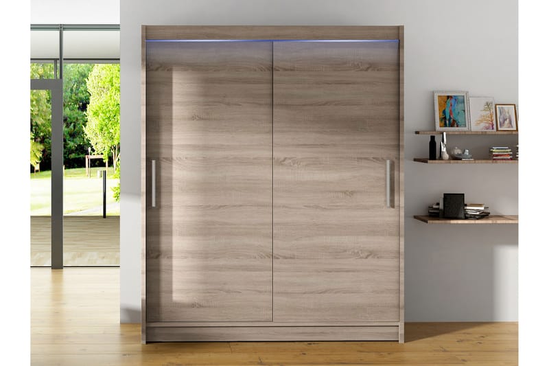 Bay Garderob 150x200 cm - Brun - Förvaring - Klädförvaring - Garderob & garderobssystem