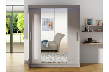 Bay Garderob m. Spegel 150x200 cm - Beige - Förvaring - Klädförvaring - Garderob & garderobssystem