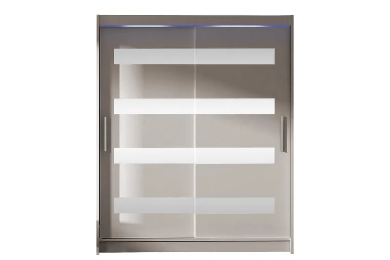 Bay Garderob m. Spegel 150x200 cm - Beige - Förvaring - Klädförvaring - Garderob & garderobssystem