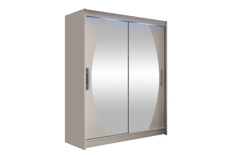 Bay Garderob m. Spegel 150x200 cm, Beige