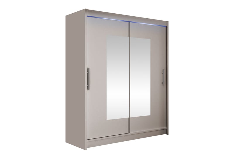 Bay Garderob m. Spegel 150x200 cm - Beige - Förvaring - Klädförvaring - Garderob & garderobssystem