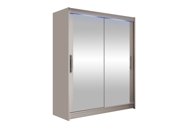 Bay Garderob m. Spegel 150x200 cm - Beige - Förvaring - Klädförvaring - Garderob & garderobssystem