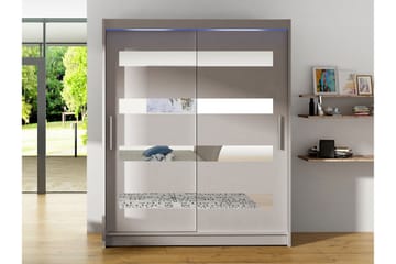Bay Garderob m. Spegel 150x200 cm - Beige - Förvaring - Klädförvaring - Garderob & garderobssystem