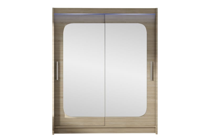 Bay Garderob m. Spegel 150x200 cm, Brun