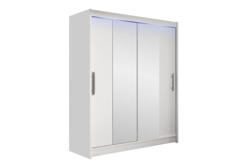 Bay Garderob m. Spegel 150x200 cm, Vit