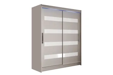 Bay Garderob m. Spegel 150x200 cm - Vit - Förvaring - Klädförvaring - Garderob & garderobssystem