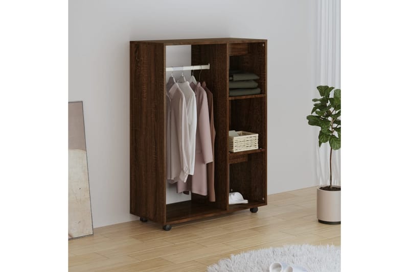 beBasic Garderob brun ek 80x40x110 cm konstruerat trä - Brown - Förvaring - Klädförvaring - Garderob & garderobssystem
