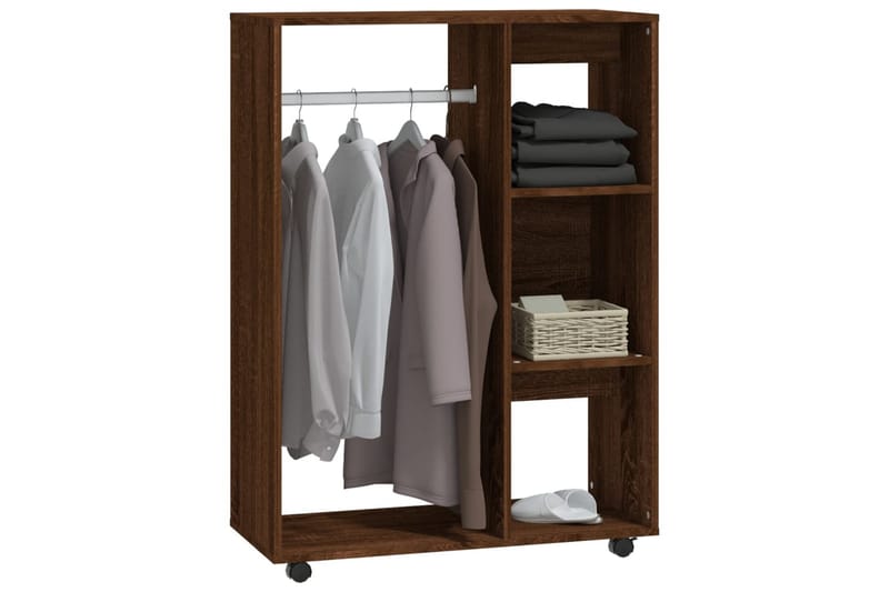 beBasic Garderob brun ek 80x40x110 cm konstruerat trä - Brown - Förvaring - Klädförvaring - Garderob & garderobssystem