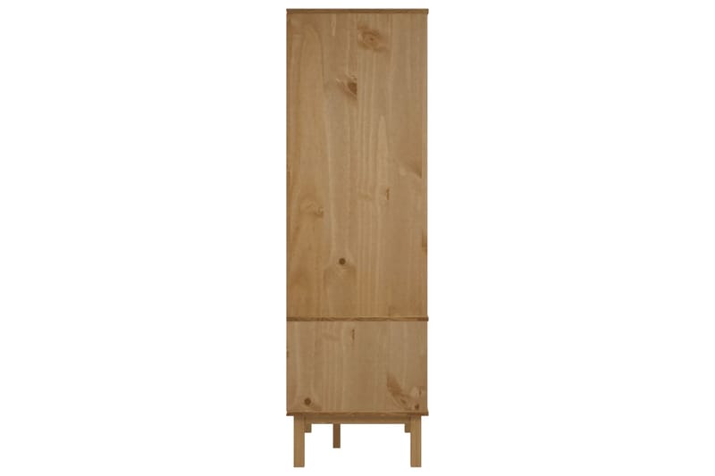 beBasic Garderob brun och vit 76,5x53x172 cm massivt furuträ - White - Förvaring - Klädförvaring - Garderob & garderobssystem