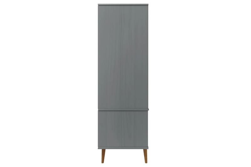 beBasic Garderob grå 90x55x175 cm massiv furu - Grey - Garderob & garderobssystem - Klädskåp & fristående garderob