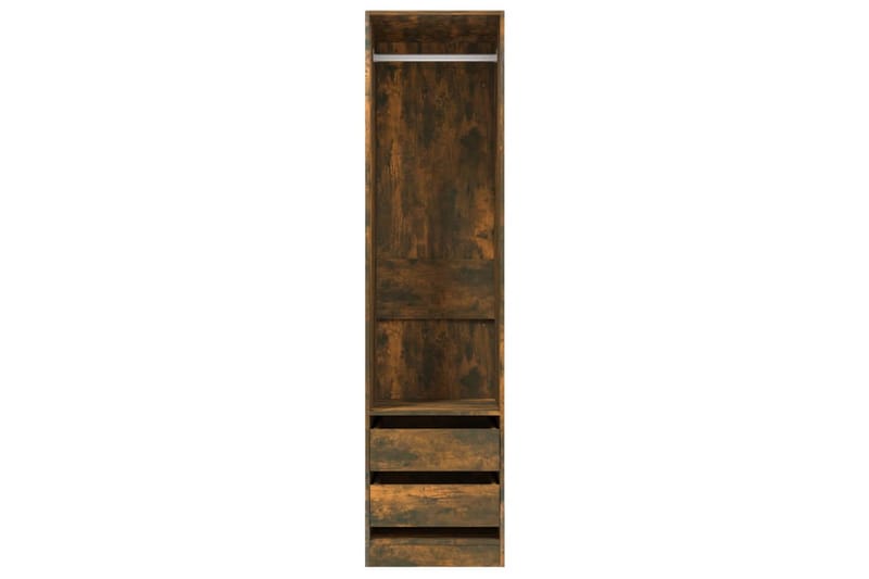 beBasic Garderob med lådor rökfärgad ek 50x50x200 cm konstruerat trä - Brown - Förvaring - Klädförvaring - Garderob & garderobssystem