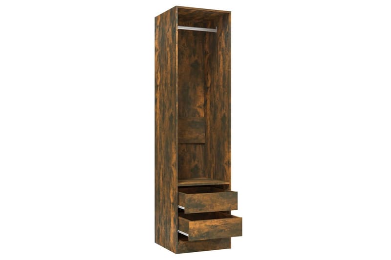 beBasic Garderob med lådor rökfärgad ek 50x50x200 cm konstruerat trä - Brown - Förvaring - Klädförvaring - Garderob & garderobssystem