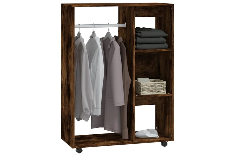 beBasic Garderob rökfärgad ek 80x40x110 cm konstruerat trä - Brown - Förvaring - Klädförvaring - Garderob & garderobssystem