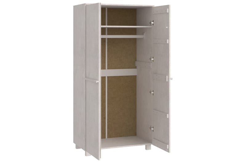 beBasic Garderob vit 89x50x180 cm massiv furu - White - Förvaring - Klädförvaring - Garderob & garderobssystem
