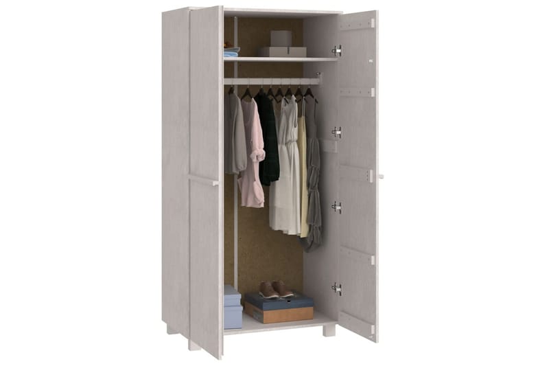 beBasic Garderob vit 89x50x180 cm massiv furu - White - Förvaring - Klädförvaring - Garderob & garderobssystem