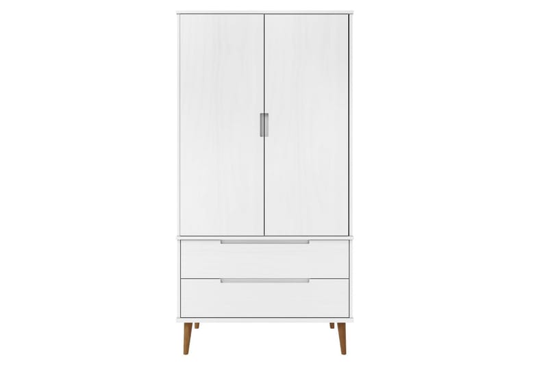 beBasic Garderob vit 90x55x175 cm massiv furu - White - Förvaring - Klädförvaring - Garderob & garderobssystem