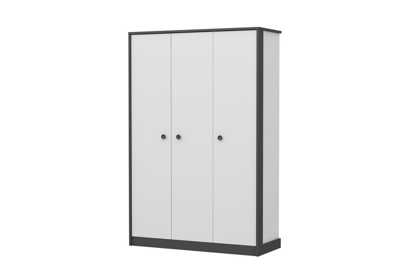 Berdez Garderob 120x182 cm Antracit/Vit - Hanah Home - Förvaring - Klädförvaring - Garderob & garderobssystem