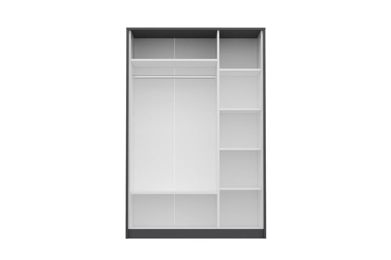 Berdez Garderob 120x182 cm Antracit/Vit - Hanah Home - Förvaring - Klädförvaring - Garderob & garderobssystem