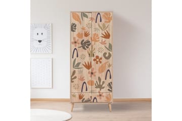Bertoaria Garderob 80x190 cm Brun - Hanah Home - Förvaring - Klädförvaring - Garderob & garderobssystem