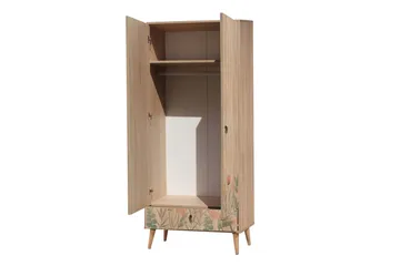 Bertoaria Garderob 80x190 cm Brun - Hanah Home - Förvaring - Klädförvaring - Garderob & garderobssystem