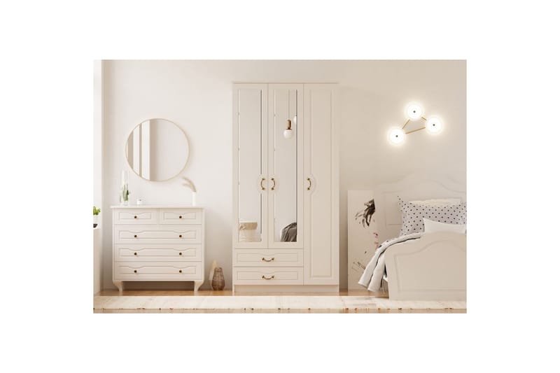 Beyric Garderob 105x210 cm - Matt Vit - Förvaring - Klädförvaring - Garderob & garderobssystem