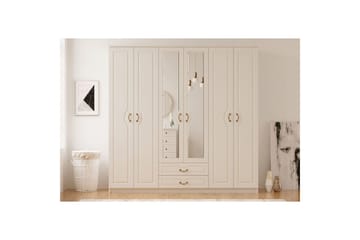 Beyric Garderob 210x210 cm - Matt Vit - Förvaring - Klädförvaring - Garderob & garderobssystem