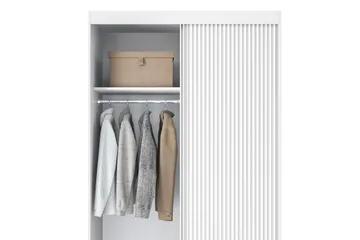 Biancco Garderob 120x220 cm - Vit - Förvaring - Klädförvaring - Garderob & garderobssystem