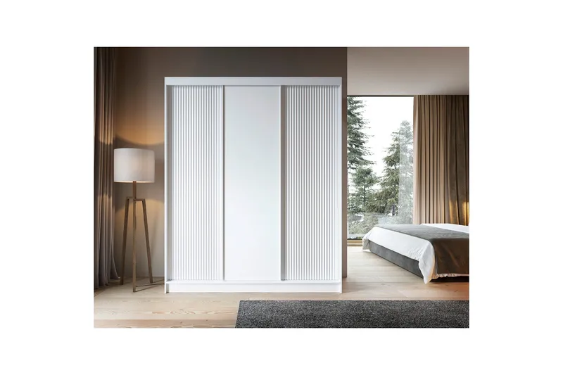 Biancco Garderob 180x220 cm - Vit - Förvaring - Klädförvaring - Garderob & garderobssystem