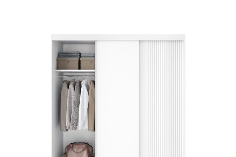 Biancco Garderob 180x220 cm - Vit - Förvaring - Klädförvaring - Garderob & garderobssystem