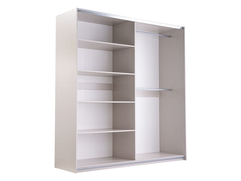 Binche Garderob med Spegel 200x215 cm - Beige - Förvaring - Klädförvaring - Garderob & garderobssystem