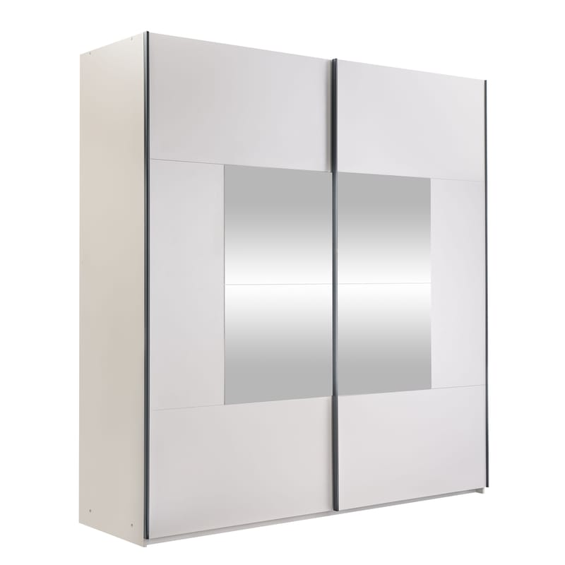 Binche Garderob med Spegel 200x215 cm - Beige - Förvaring - Klädförvaring - Garderob & garderobssystem