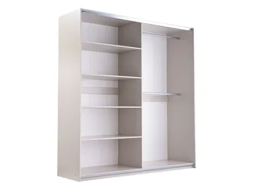 Binche Garderob med Spegel 200x215 cm - Grå - Förvaring - Klädförvaring - Garderob & garderobssystem